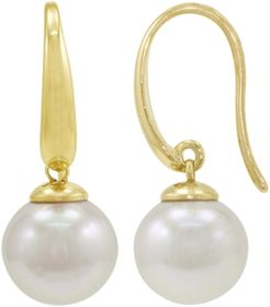 Pearl Earrings, 18k Gold over Sterling Silver Organic Man Made Pearl Drops