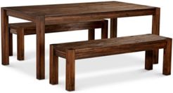Avondale Large Dining, 3-Pc. Set (72" Dining Table & 2 Benches), Created for Macy's