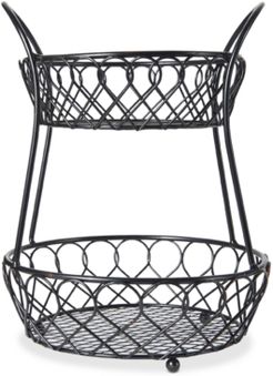 Gourmet Basics By Mikasa Loop & Lattice 2-Tier Basket