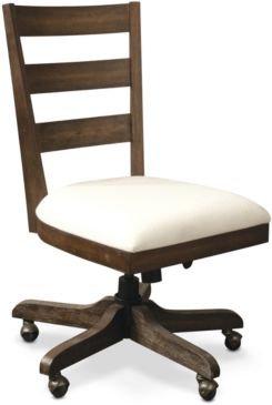 Ridgeway Home Office Wood Back Upholstered Desk Chair