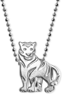 Mini Tiger 16" Pendant Necklace in Sterling Silver