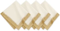 Metallic Brushstroke Napkin 4 Pc Set