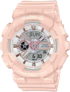 Baby-g Women's Analog-Digital Blush Resin Strap Watch 43.4mm