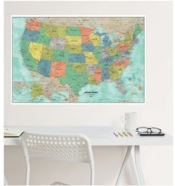 Aquarelle Us Dry Erase Map