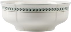 French Garden Green Lines Round Vegetable Bowl