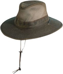 Weathered Big-Brim Mesh Safari Hat