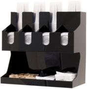 Coffee Condiment and Accessories Caddy Organizer, for Coffee Cups, Stirrers, Snacks, Sugars, etc.
