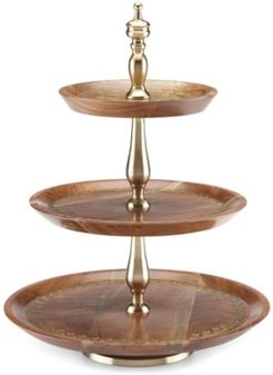 Global Tapestry Wood 3 Tiered Server