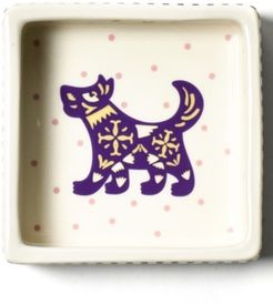 by Laura Johnson Chinese Zodiac Dog Square Trinket Bowl