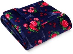 Betsey French Floral Passport Blue Full/Queen Blanket Bedding