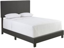 Carson King Faux Leather Upholstered Platform Bed Frame