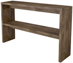 Mid-Century 2-Shelf Wood Console Table