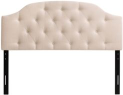 Calera Diamond Button Tufted Fabric Arched Panel Headboard, Double/Full