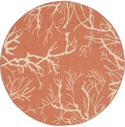 Pashio Pas6 Terracotta 6' x 6' Round Area Rug