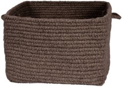Chunky Natural Wool Square Braided Basket