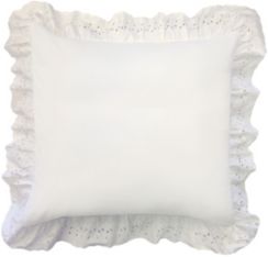 Ruffled Eyelet Pillow Euro Sham Bedding