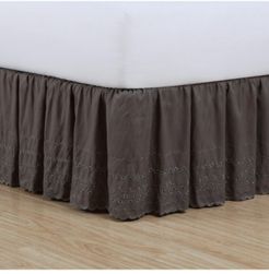 Ruffled Eyelet California King Bed Skirt Bedding