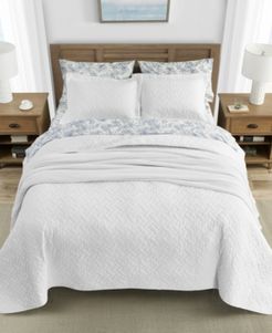 Tommy Bahama Solid White Quilt Set, Twin