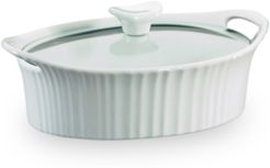 French White 1.5-Qt. Oval Casserole with Glass Lid