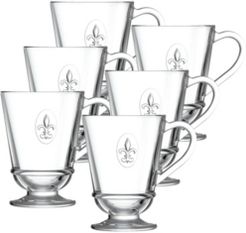 Fleur De Lys 9-ounce Coffee Cups, Set of 6