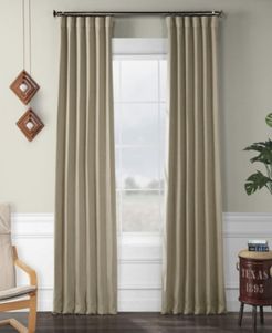 Exclusive Fabrics Furnishings Faux Linen Blackout Curtain 96" x 50" Curtain Panel