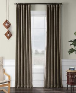 Exclusive Fabrics Furnishings Faux Linen Blackout Curtain 84" x 50" Curtain Panel