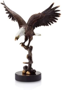 Home Eagle on Branch Sculpture