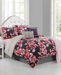 Fleur Du Jour 6-Piece Full Comforter Set Bedding