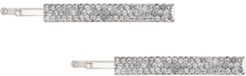 Jewelry Triple Row Pave Crystal Bobby Pin Set