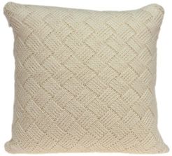 Caden Transitional Beige Pillow Cover With Down Insert