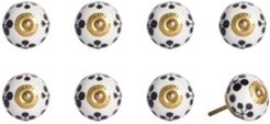 Handpainted Ceramic Knob Set of 8