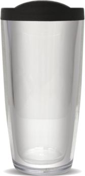 Clear Double Wall Insulated Tumbler, 16 oz