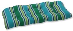 Aruba Stripe Wicker Loveseat Cushion