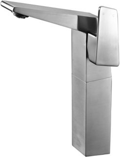 Brushed Nickel Single Hole Tall Bathroom Faucet Bedding