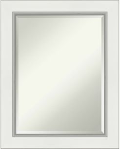 Eva Silver-tone Framed Bathroom Vanity Wall Mirror, 23.25" x 29.25"