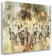 Vintage-Inspired Crystal Chandelier by Eric Yang Giclee Print on Gallery Wrap Canvas, 28" x 20"