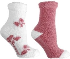 Soft Fuzzy Bow Slipper Socks, 5 Pieces