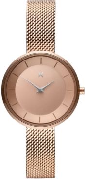 Mod RG1 Rose Gold Ion-Plated Steel Mesh Bracelet Watch 32mm