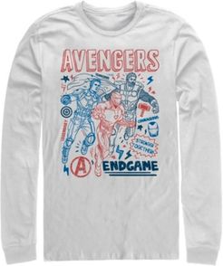 Avengers Endgame Stronger Together Doodle Sketch, Long Sleeve T-shirt