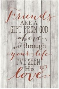 Friends are a Gift New Horizons Wood Plaque with Easel, 6" x 9"