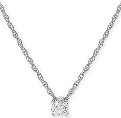 Lab Created Diamond Solitaire 16" Pendant Necklace (1/4 ct. t.w.) in Sterling Silver