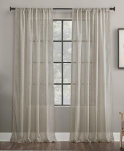 Embroidered Border 50" x 63" Sheer Curtain Panel