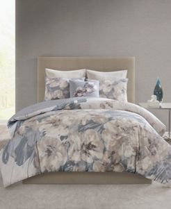 N Natori Casa Nouveau King/Cal King 3 Piece Cotton Comforter Set Bedding
