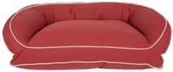 Classic Canvas Bolster Bed, Contrast Cording