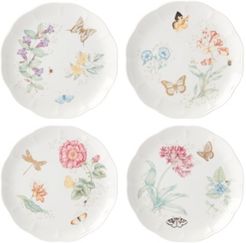 Butterfly Meadow Gold - 20th Anniversary Dinner Plates Set/4 Assorted
