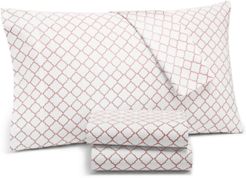 Damask Designs Arabesque Geo 4-Pc. Queen Sheet Set, 550-Thread Count Supima Cotton Created for Macy's Bedding