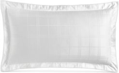 Closeout! Charter Club Damask Windowpane King Sham, 550-Thread Count Supima Cotton, Created for Macy's Bedding