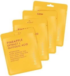 Pineapple with Glycolic Acid Facial Mask, Set of 4