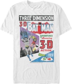 Dc Men's Batman 3D Comic Cover Short Sleeve T-Shirt