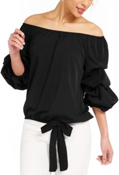 Off-The-Shoulder Puff Sleeve Top